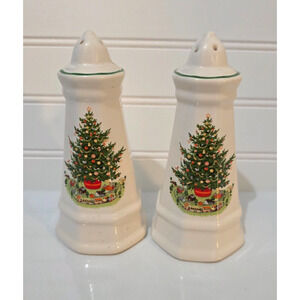 Pfaltzgraff Christmas 6" Heritage Salt & Pepper Shakers Vintage Holiday
